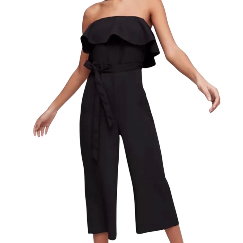 Aritzia Babaton Black Flutter Jumpsuit Size 8 Romper Party Elegant Occasion